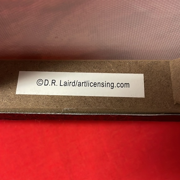 Rare D.R. Laird Limited Edition Canvas Print Preparations Christmas Tree - Picture 10 of 12